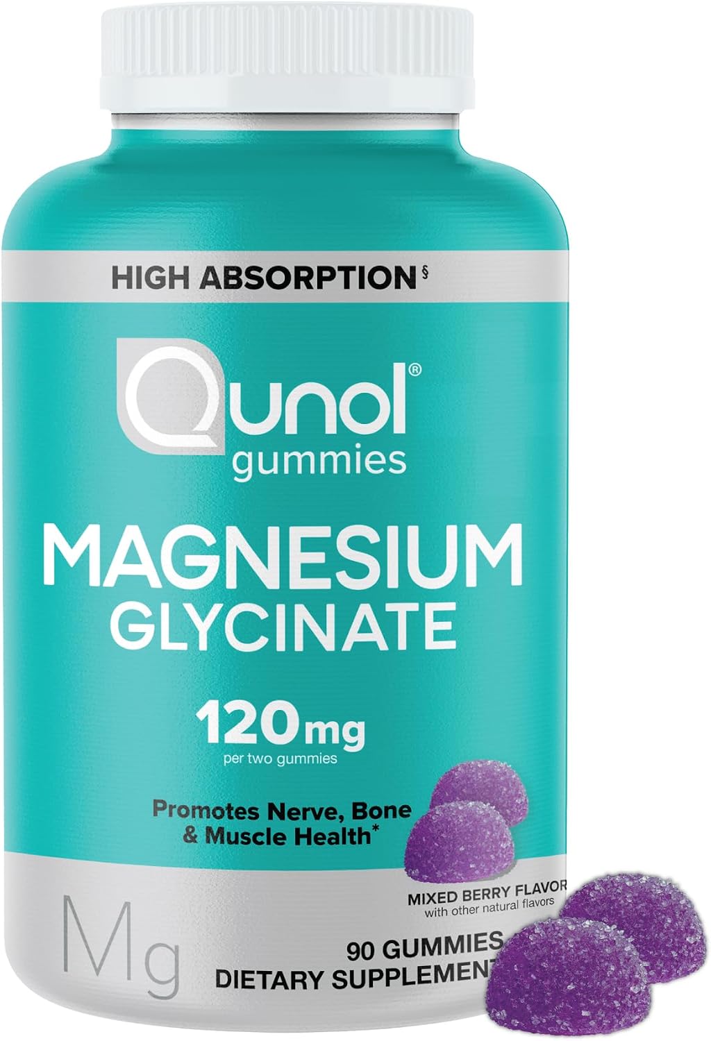 Magnesium Glycinate Gummies – High Absorption, 90 Count
