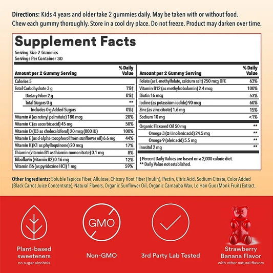 Kids Multivitamin Gummies – Sugar-Free Daily Support