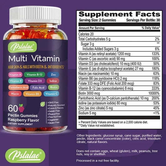 Multivitamin Gummies for Energy, Immune and Skin Support