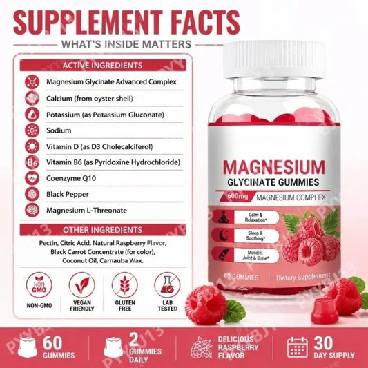 Magnesium Glycinate Gummies – Sleep, Calm & Muscle Support