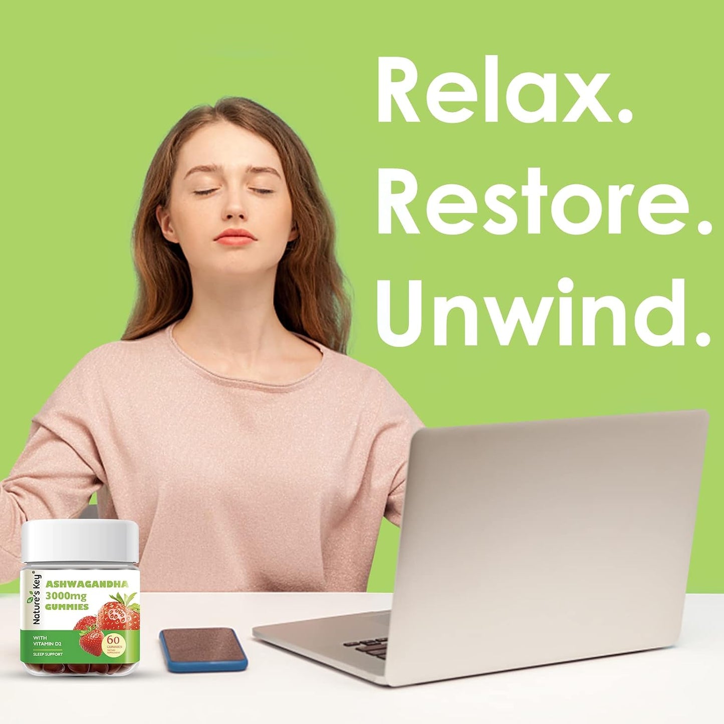 Ashwagandha Gummies with Vitamin D2 – High Potency Mood Support