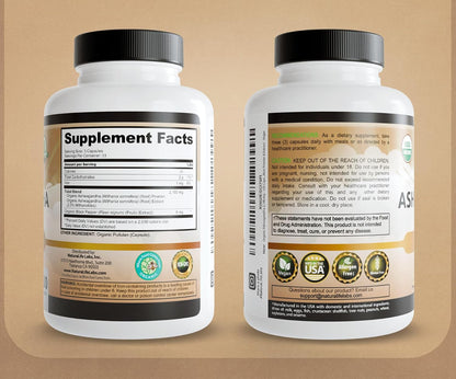 Organic Ashwagandha 2100 mg Capsules – Full Spectrum