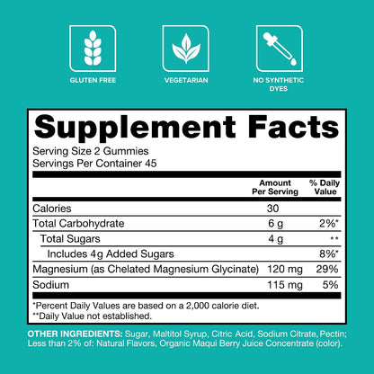 Magnesium Glycinate Gummies – High Absorption, 90 Count