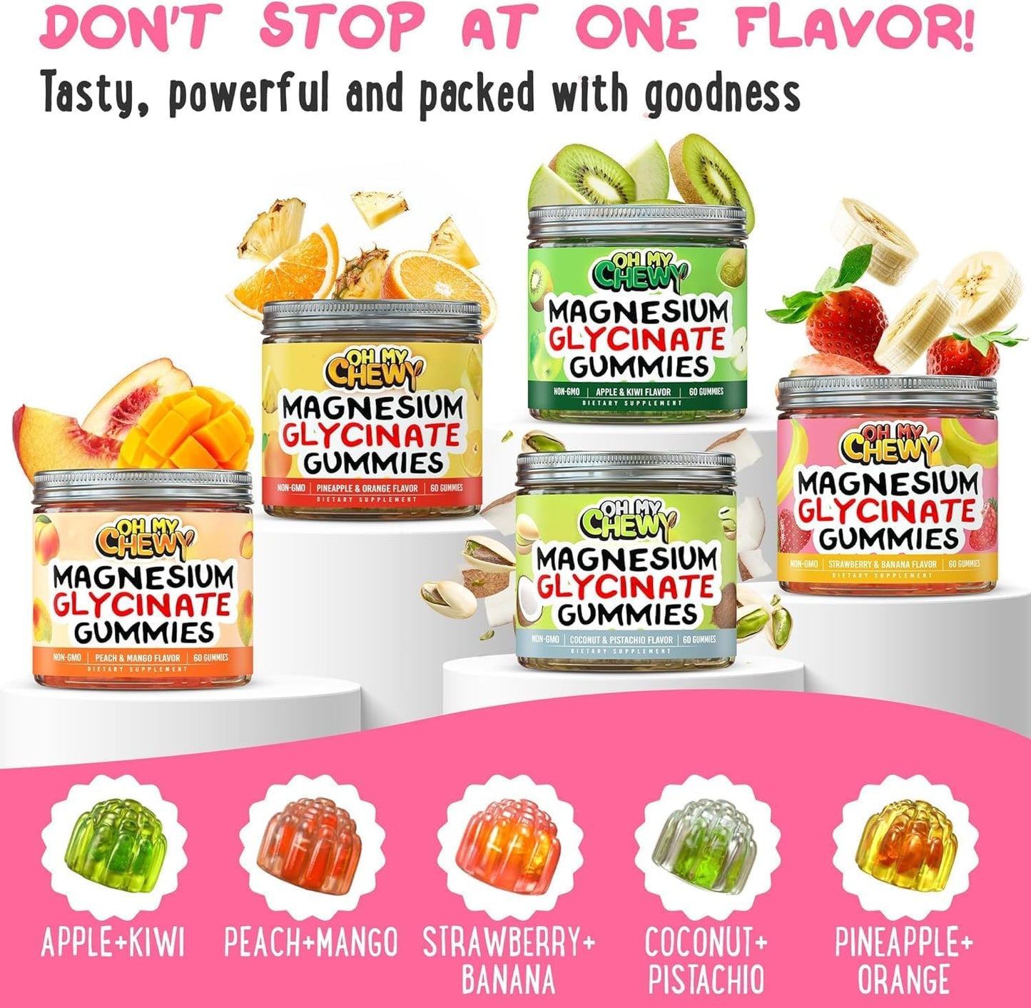 Magnesium Glycinate Gummies with B6 & D3 – Sleep & Calm Support