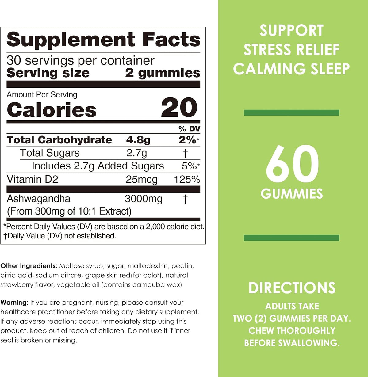 Ashwagandha Gummies with Vitamin D2 – High Potency Mood Support