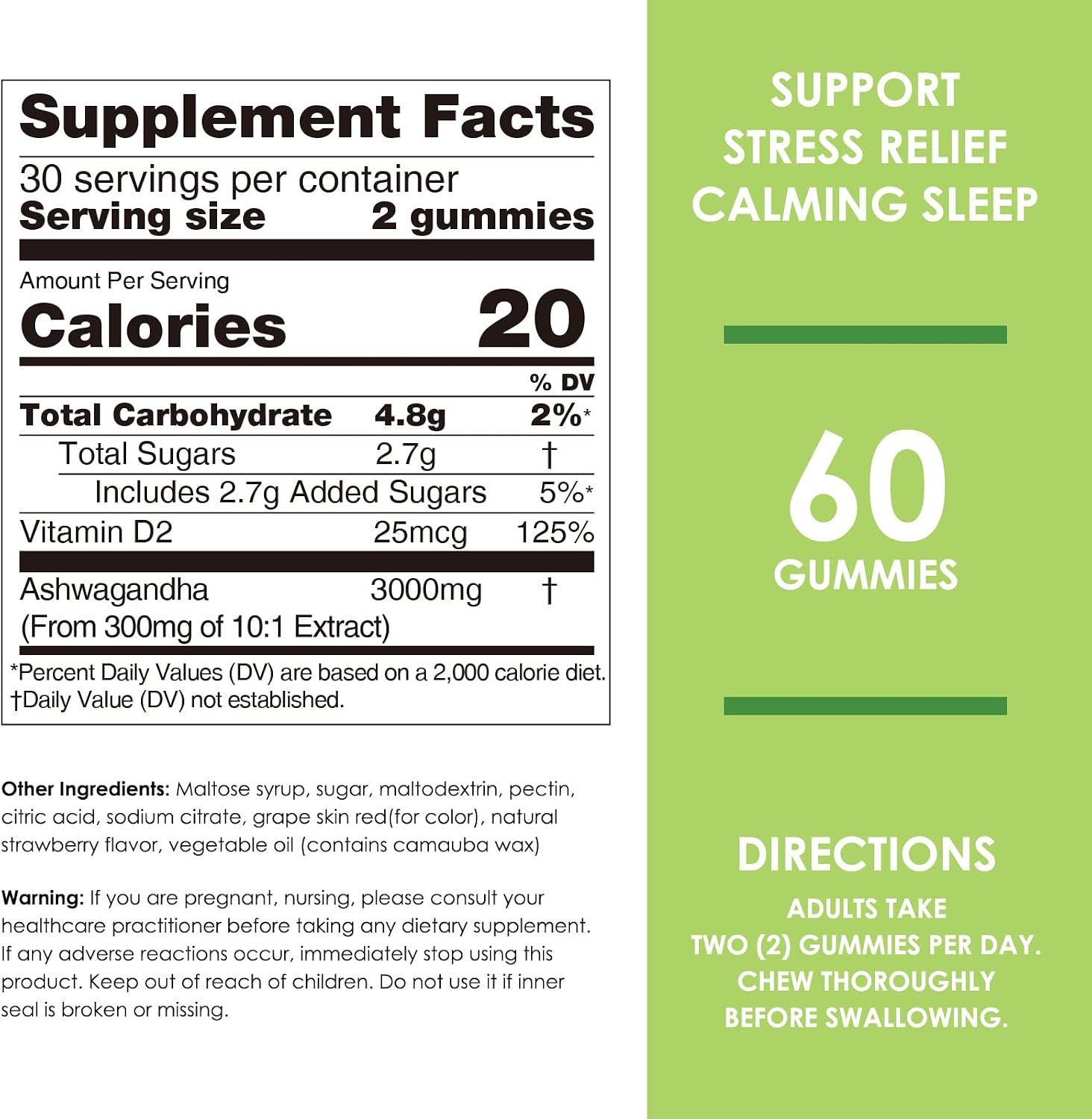 Ashwagandha Gummies with Vitamin D2 – High Potency Mood Support