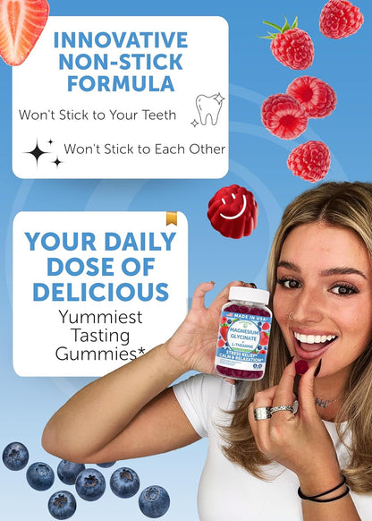 Magnesium Glycinate Gummies with L-Theanine – Calm & Sleep
