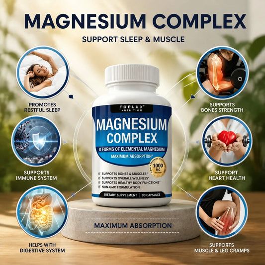Magnesium Complex Supplement – 8 Forms, 1000 mg Support