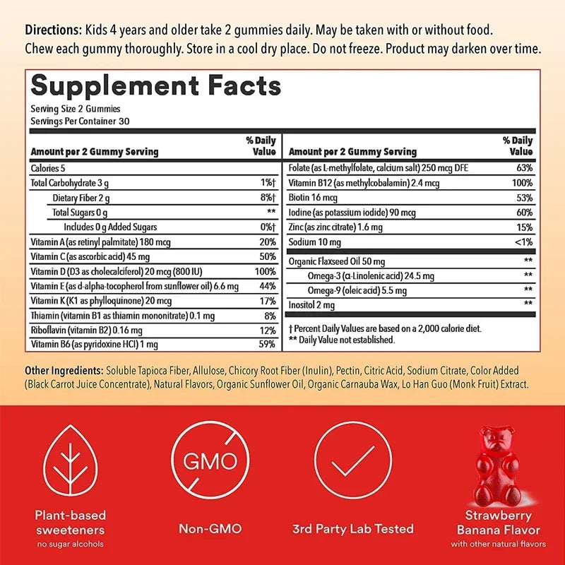 Kids Multivitamin Gummies – Sugar-Free Daily Support