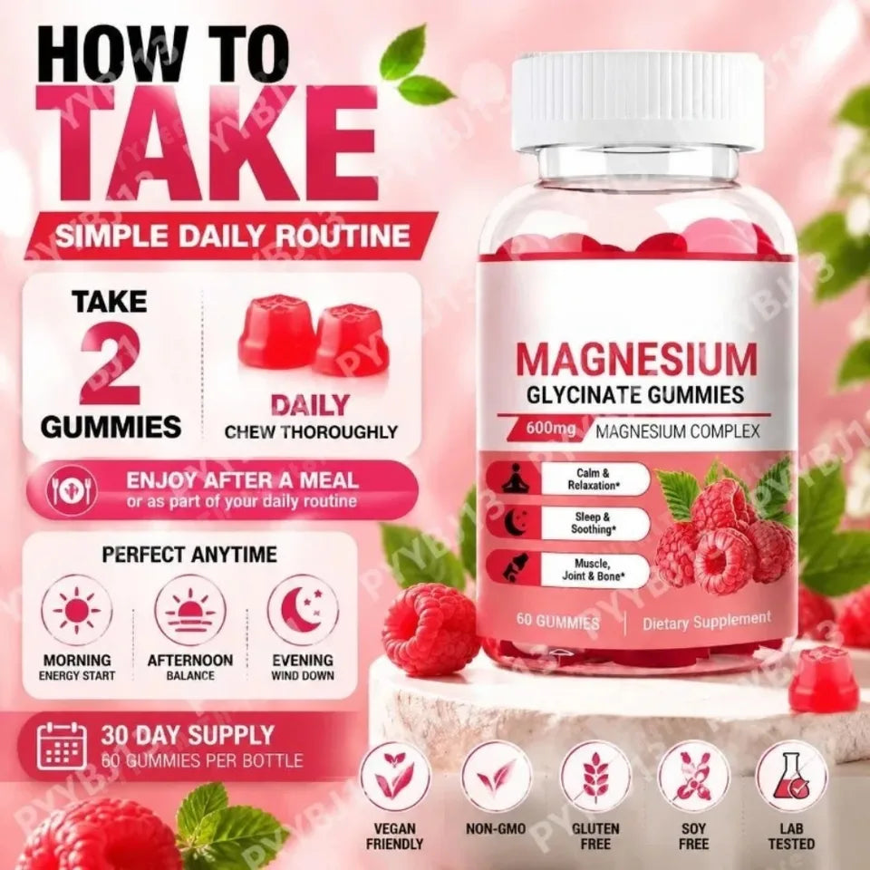 Magnesium Glycinate Gummies – Sleep, Calm & Muscle Support