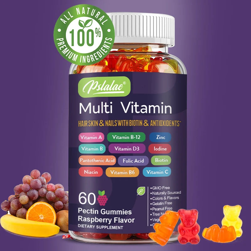 Multivitamin Gummies for Energy, Immune and Skin Support