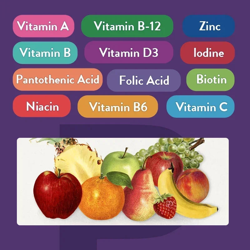 Multivitamin Gummies for Energy, Immune and Skin Support