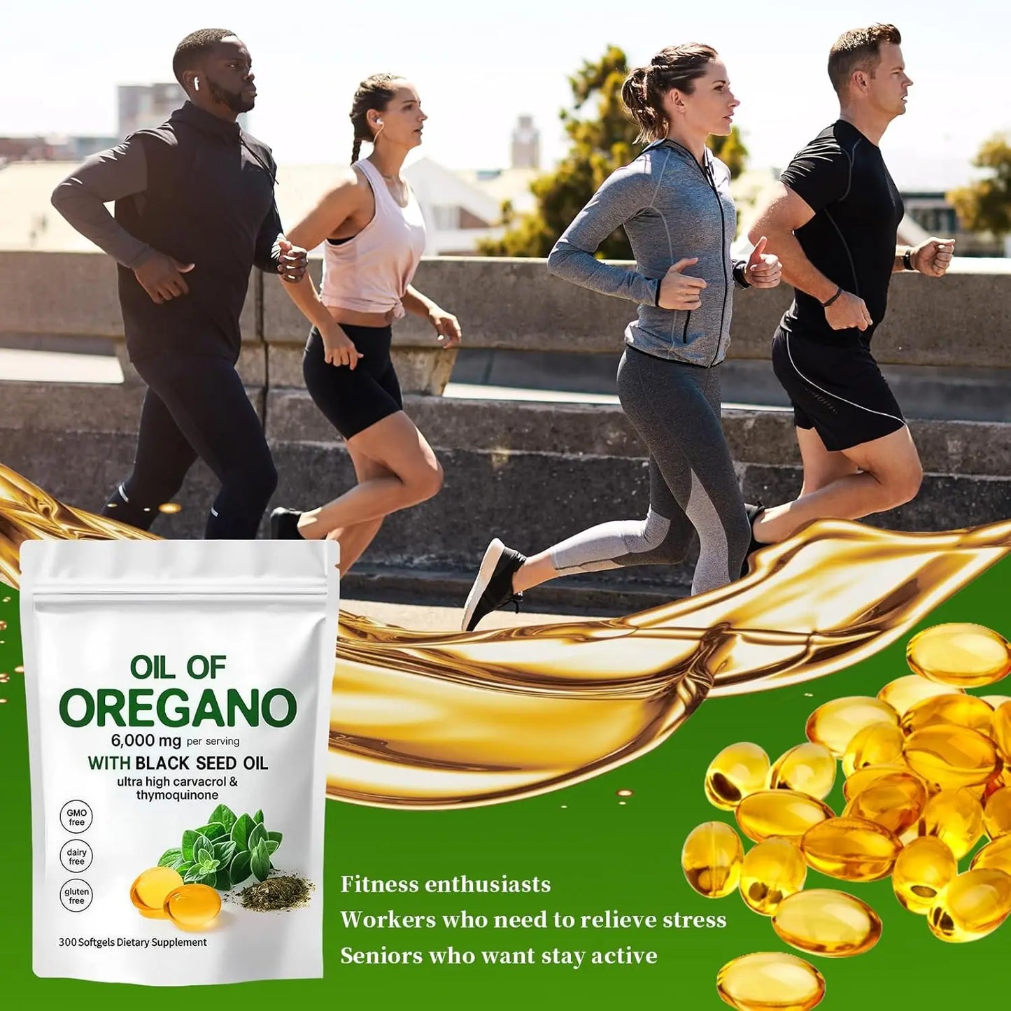 Oregano & Black Seed Oil Softgels – 4-in-1 Immune Support
