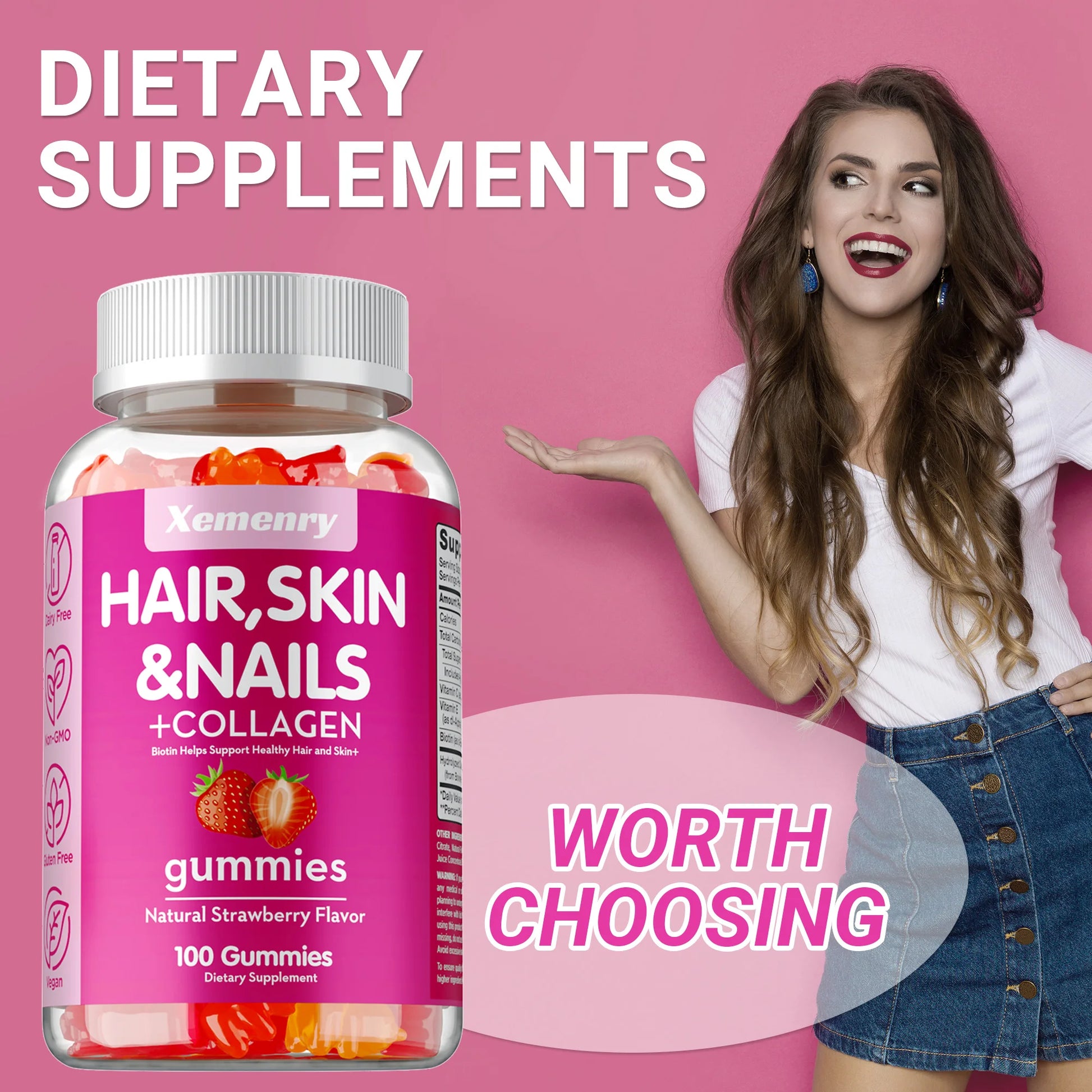 Biotin Hair Skin And Nail Gummies – Vitamin Supplement