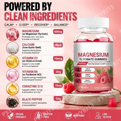 Magnesium Glycinate Gummies – Sleep, Calm & Muscle Support
