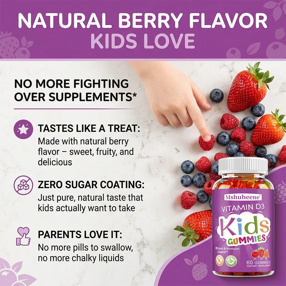 Kids Vitamin D3 Gummies for Bone and Immune Support