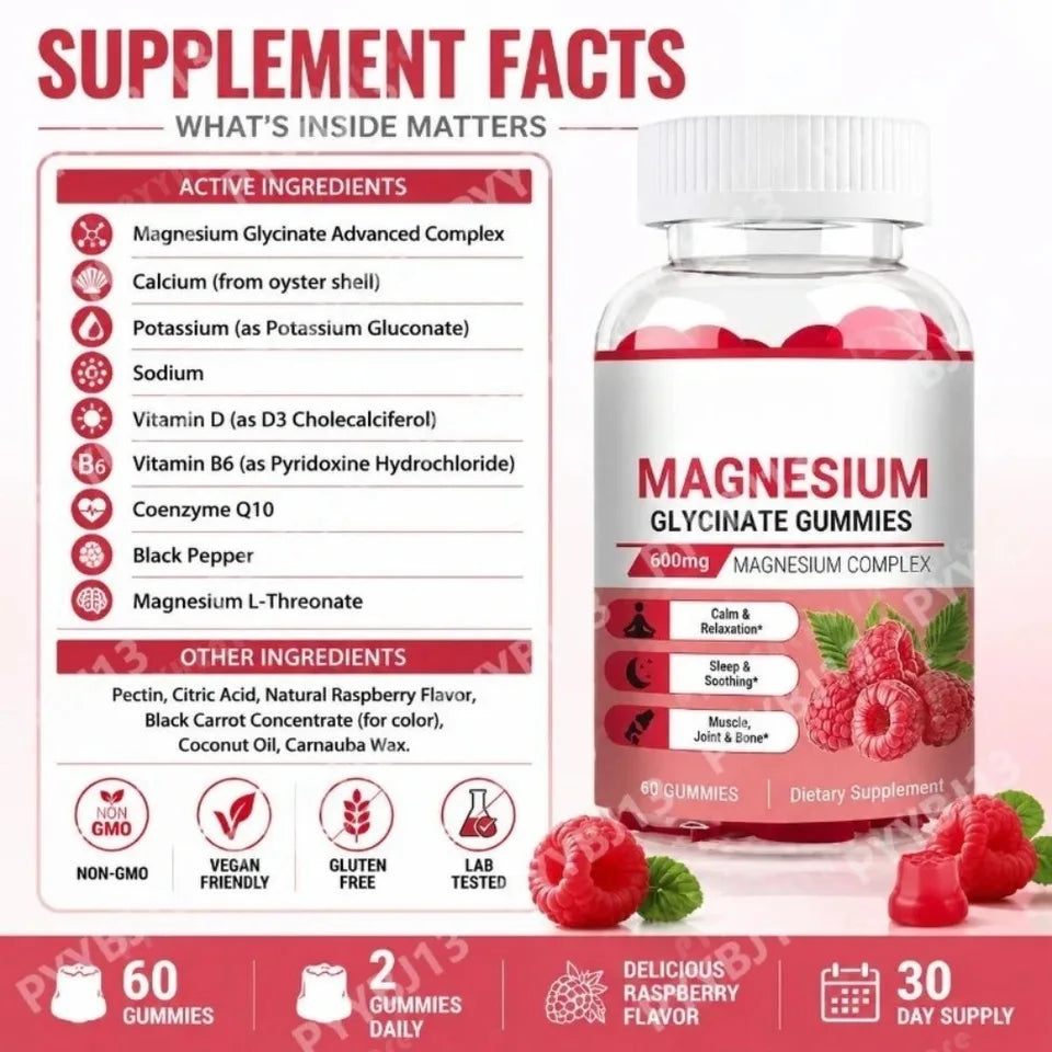 Magnesium Glycinate Gummies – Sleep, Calm & Muscle Support